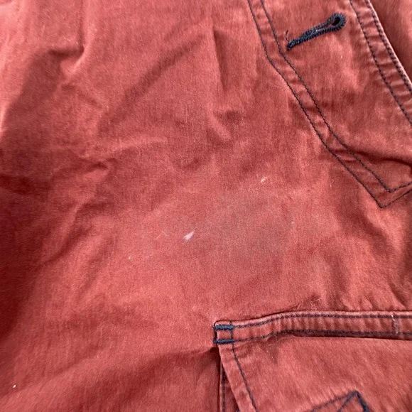 Abercrombie & Fitch Cargo Shorts Mens Large Rust Red Paratroops AF-92 Pockets - Picture 3 of 15